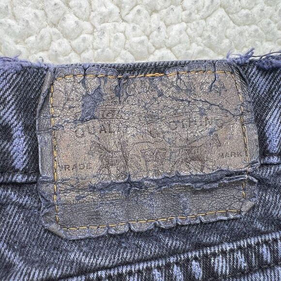 VTG Levi’s 550 Relaxed Tapered Jeans 27x228 Early 90s USA Faded Black Blue Tint - Picture 6 of 13